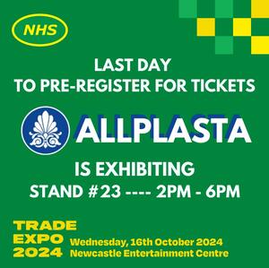 🚨Last Day to Pre-Register🚨

We are exhibiting at the @nhs.trade Expo tomorrow!!! Grab your FREE tickets and head on down from 2pm-6pm.

Catch us at stand #23 to chat about our awesome range of plaster products, and view some of the best on display!

See you there 👋,
Allplasta Team

#allplasta #nhstrade #expo #newcastle #plasterproducts #cornices #ceilingroses